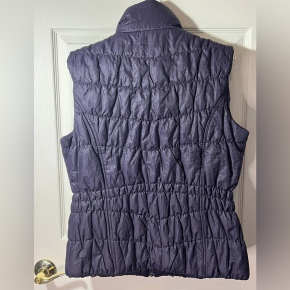 Coldwater Creek Vest Women’s Size 14 L Dark Purple Stretch Puffer Quilted - Picture 3 of 10